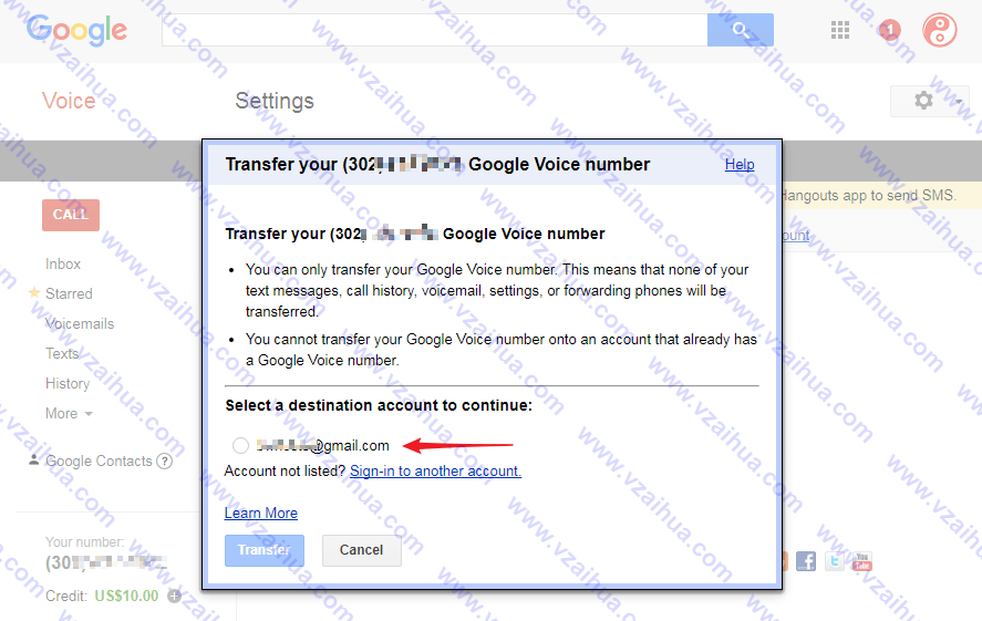 图片[3]-Google Voice（GV）号码转移方法小白详细操作教程-在花博客